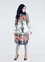 Tesettür giyim LACİVERT T 4664  Queen 3115 Tesettür Tunik-Alv Fashion