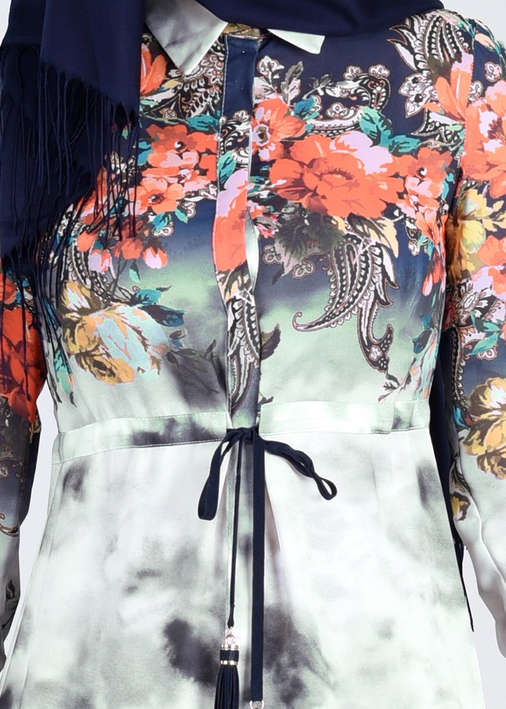 Tesettür giyim LACİVERT T 4664  Queen 3115 Tesettür Tunik-Alv Fashion