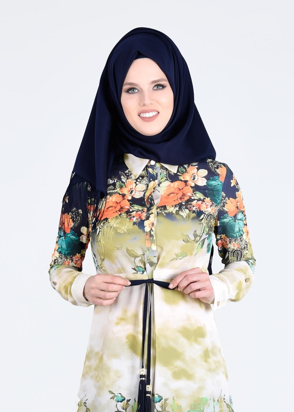 Tesettür giyim YEŞİL T 4664  Queen 3115 Tesettür Tunik-Alv Fashion