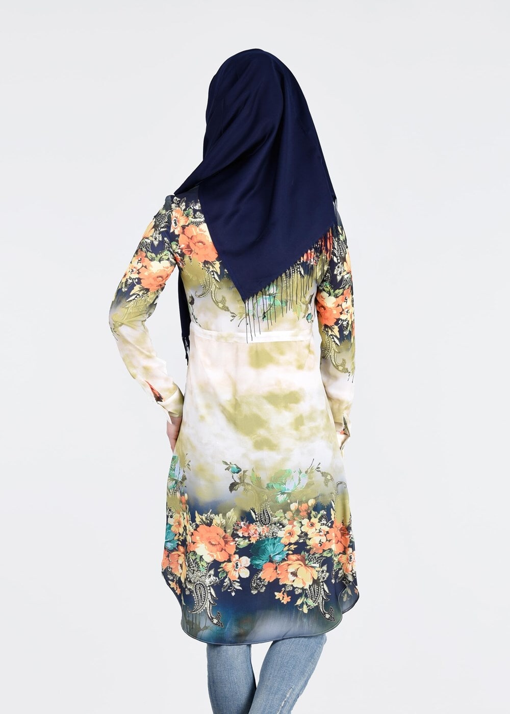 Tesettür giyim YEŞİL T 4664  Queen 3115 Tesettür Tunik-Alv Fashion