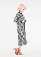 Tesettür giyim LACİVERT T 4690-1 Moss Crep 2942 Tunik-Alv Fashion