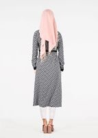 Tesettür giyim LACİVERT T 4690-1 Moss Crep 2942 Tunik-Alv Fashion