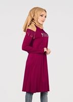 Vêtements hijab ROUGE BORDEAUX T 21215 Allday-Penye Tunik