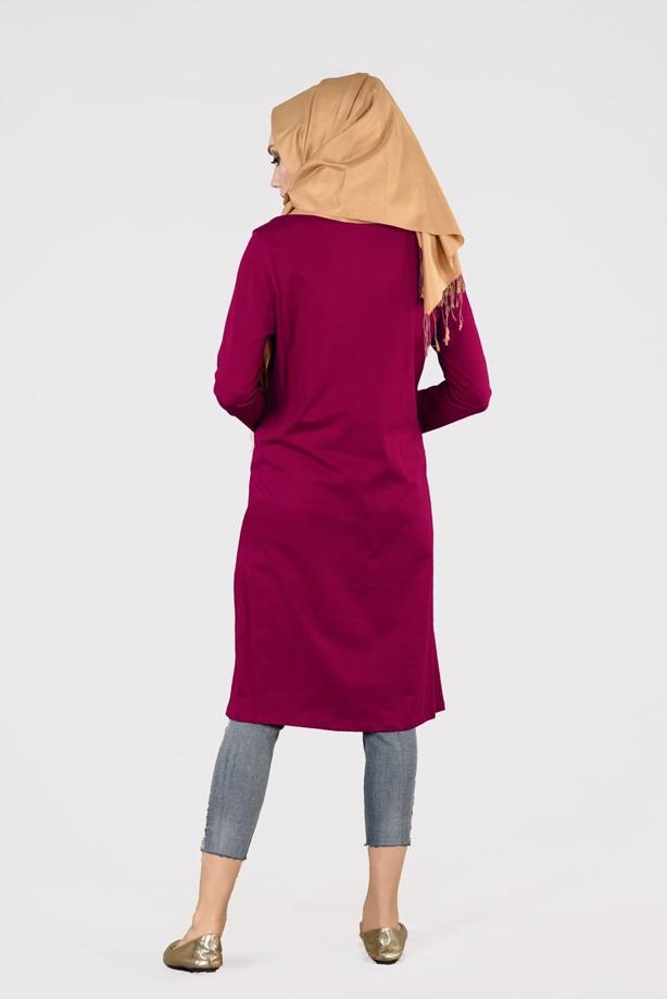 Vêtements hijab ROUGE BORDEAUX T 21215 Allday-Penye Tunik - TRENDTESETTÜR