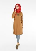 Vêtements hijab ORANGE T 38115 Allday-Örme Tesettür Tunik