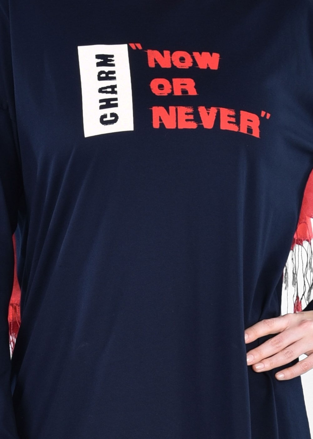 Vêtements hijab BLEU MARINE T 38115 Allday-Örme Tesettür Tunik