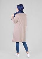 Tesettür giyim PUDRA T 49115 Allday-Örme Tesettür Tunik