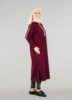 Vêtements hijab ROUGE BORDEAUX T 56015 Allday-Penye Tesettür Tunik