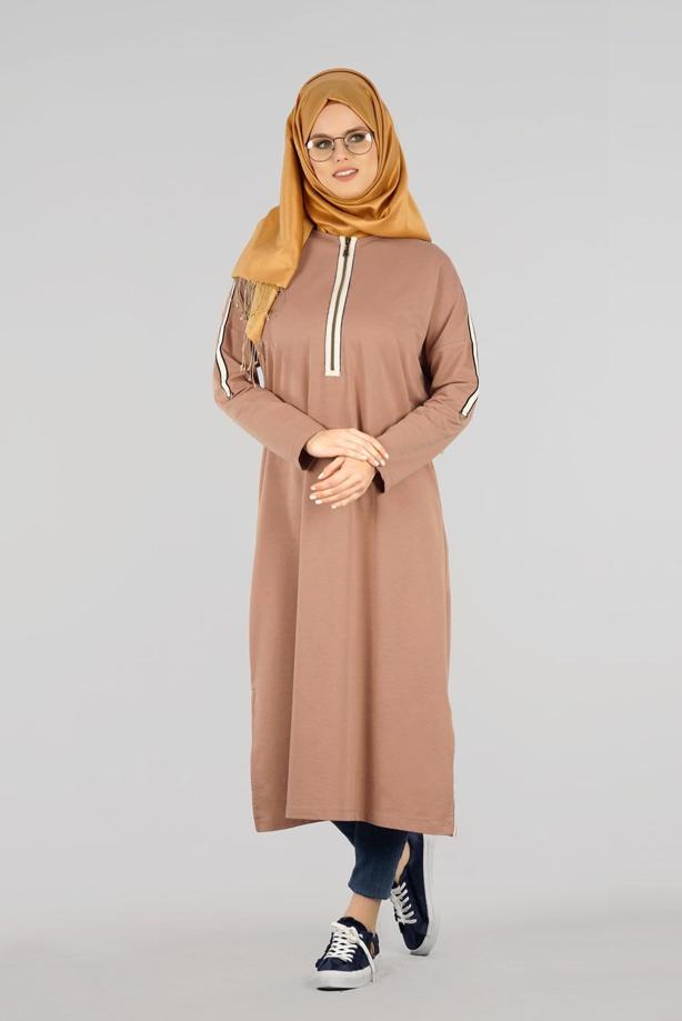 Vêtements hijab TABA T 56015 Allday-Penye Tesettür Tunik - TRENDTESETTÜR