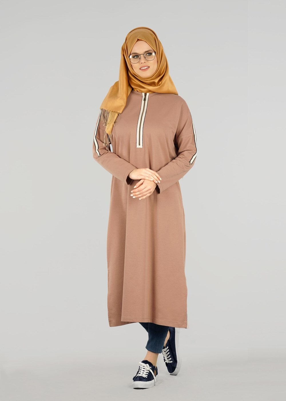 Vêtements hijab TABA T 56015 Allday-Penye Tesettür Tunik