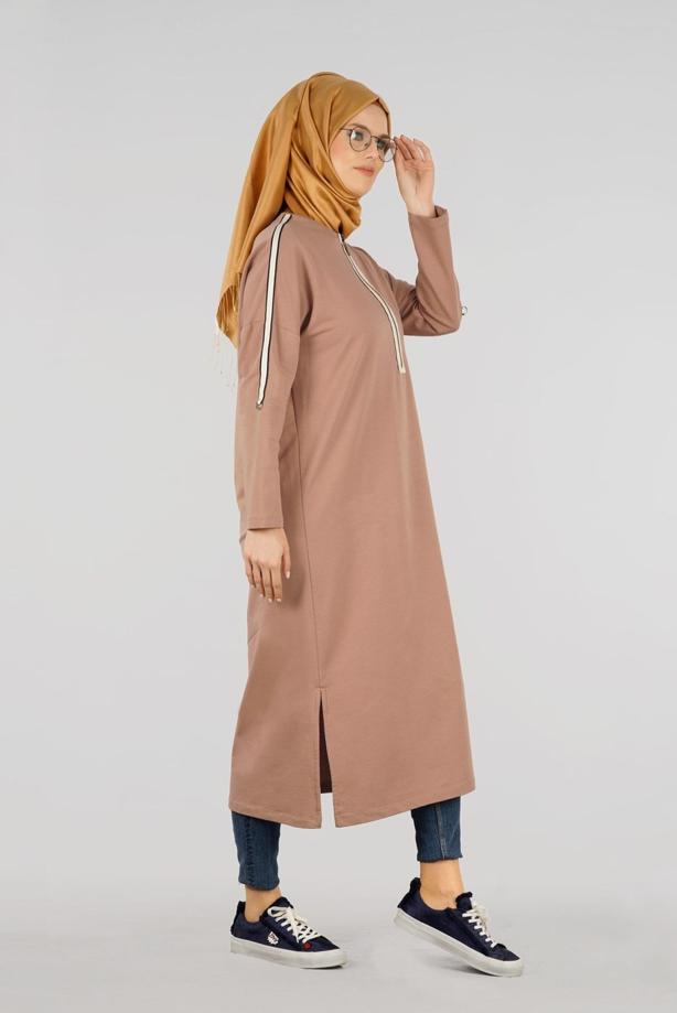 Vêtements hijab TABA T 56015 Allday-Penye Tesettür Tunik - TRENDTESETTÜR