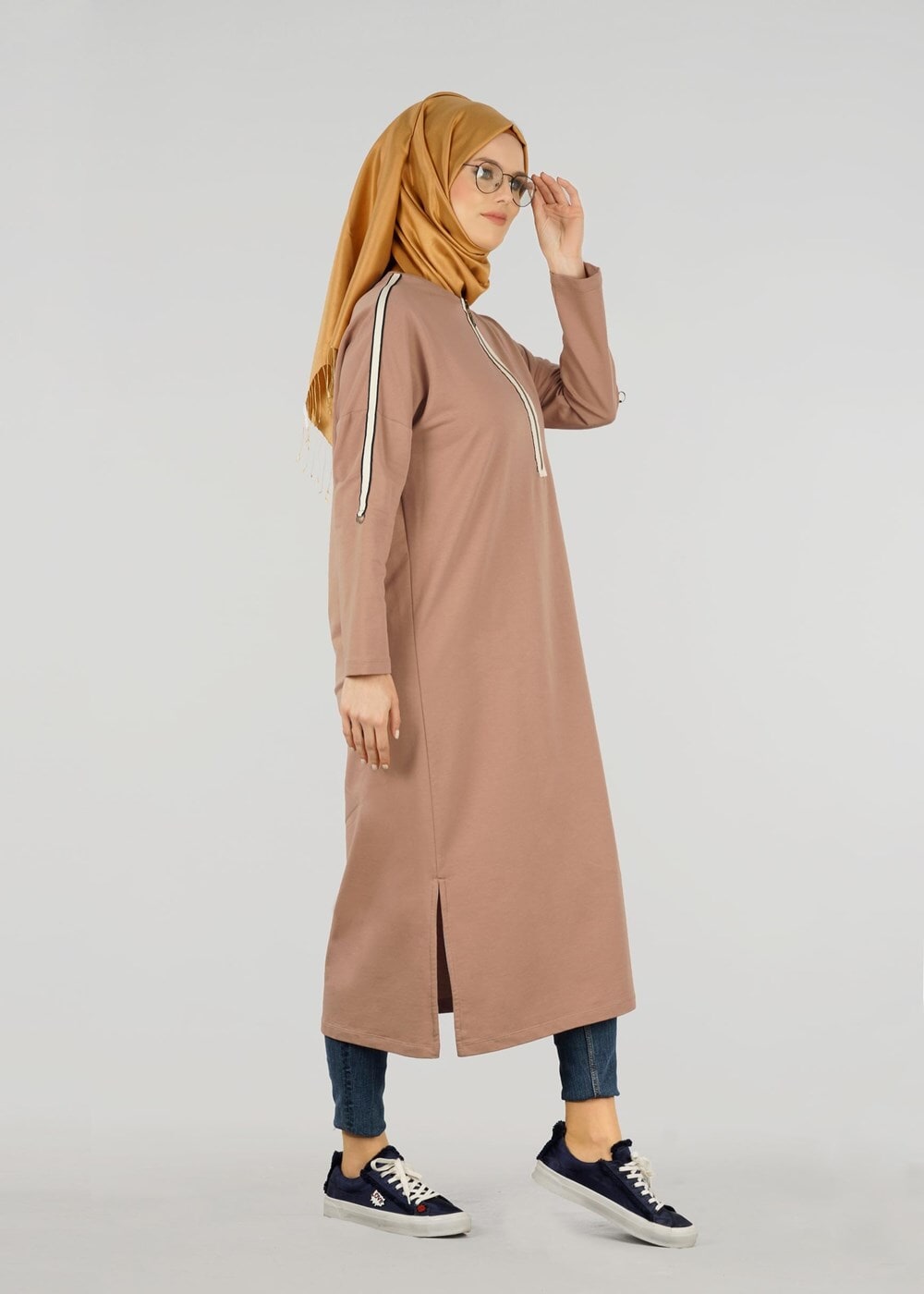 Vêtements hijab TABA T 56015 Allday-Penye Tesettür Tunik