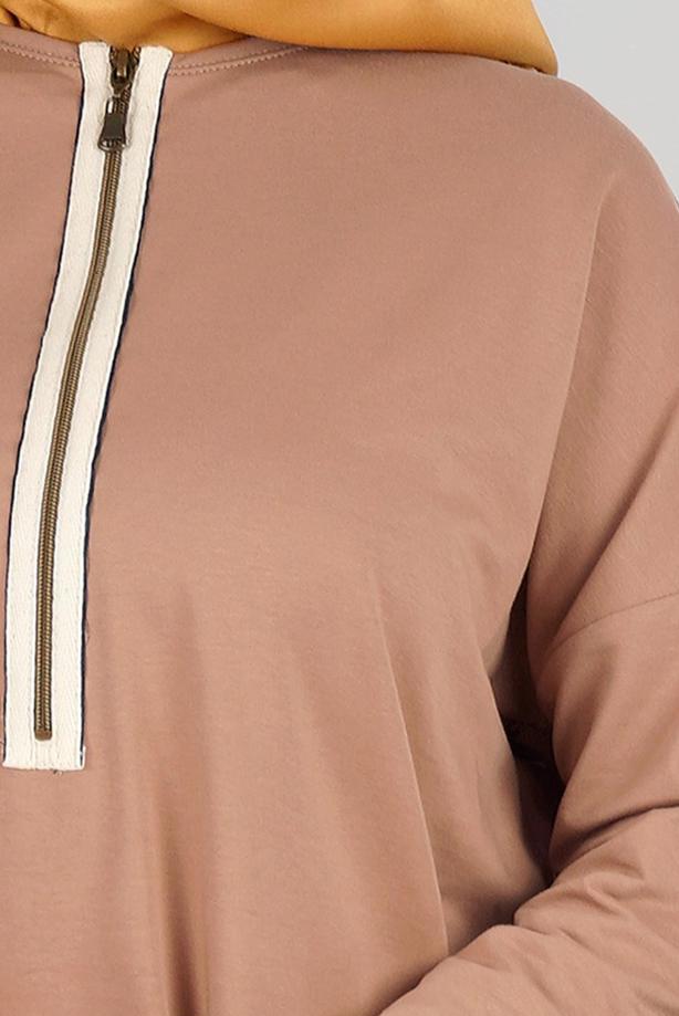 Vêtements hijab TABA T 56015 Allday-Penye Tesettür Tunik - TRENDTESETTÜR