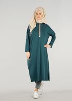 Vêtements hijab VERT T 56015 Allday-Penye Tesettür Tunik