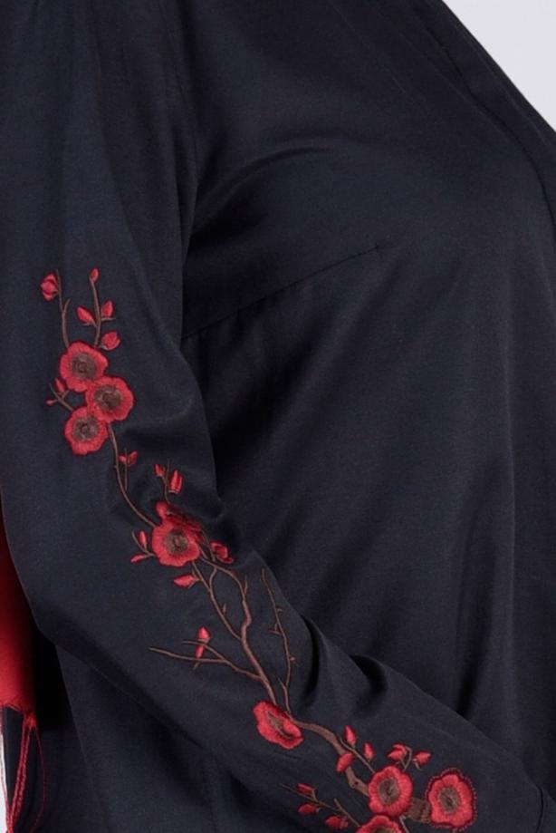 Vêtements hijab  T 57115 Allday-Nakışlı Tesettür Tunik - TRENDTESETTÜR