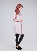 Tesettür giyim PEMBE T 57115 Allday-Nakışlı Tesettür Tunik