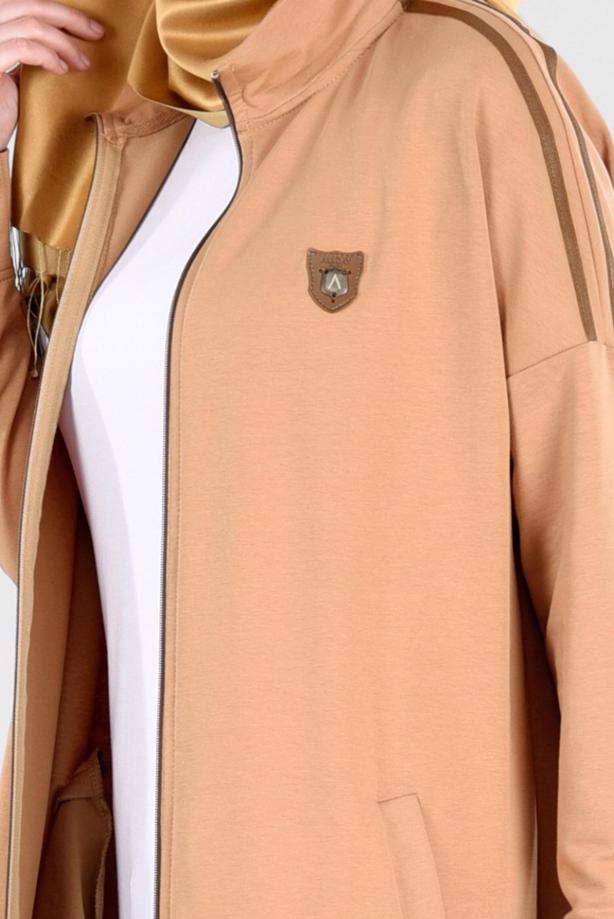 Vêtements hijab TABA T 58015 Allday- Fermuarlı Detaylı Tesettür Tunik - TRENDTESETTÜR