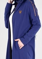 Vêtements hijab BLEU MARINE T 58015 Allday- Fermuarlı Detaylı Tesettür Tunik