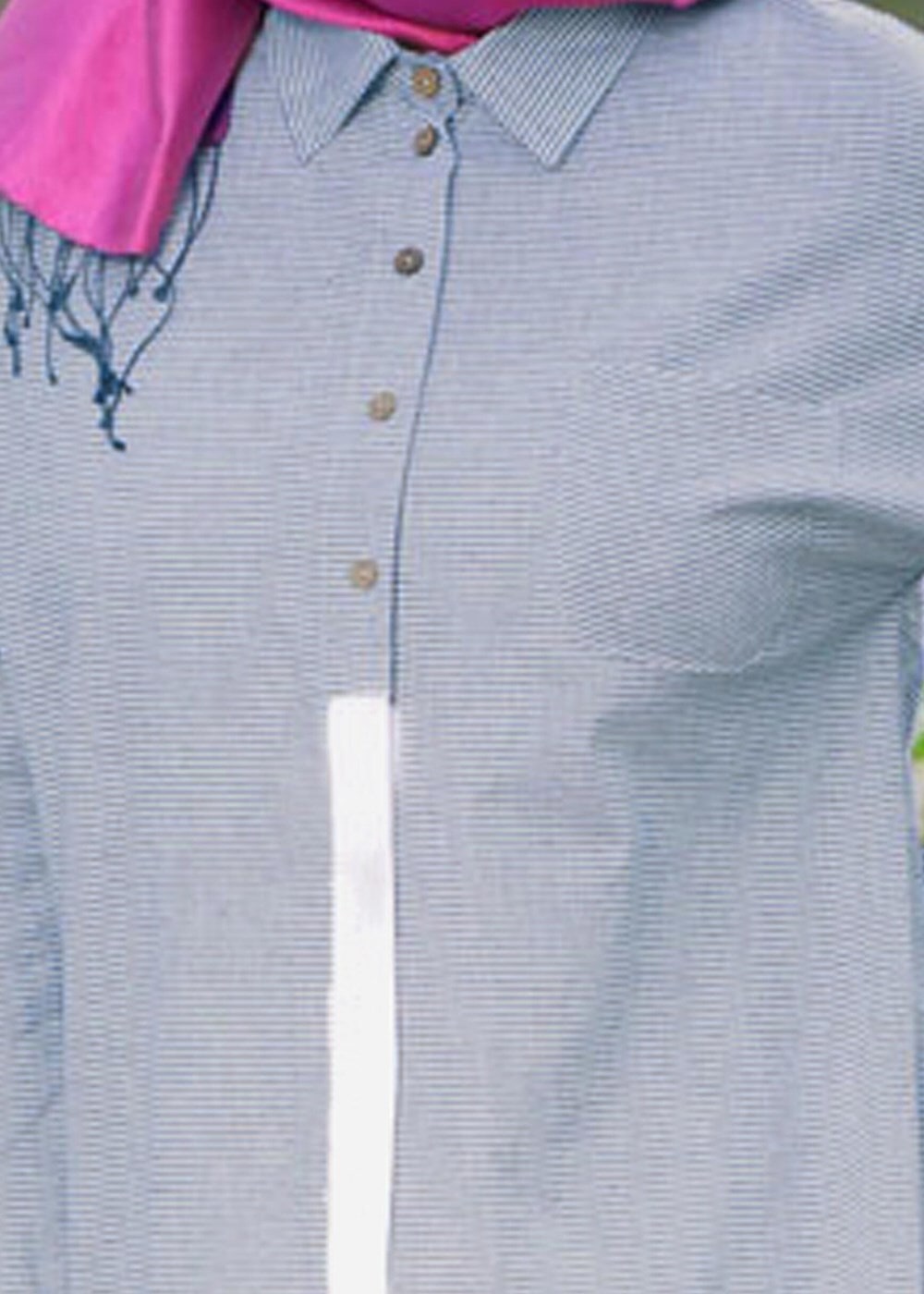 Tesettür giyim LACİVERT T 66115  Allday-Düğme Detaylı Tesettür Tunik