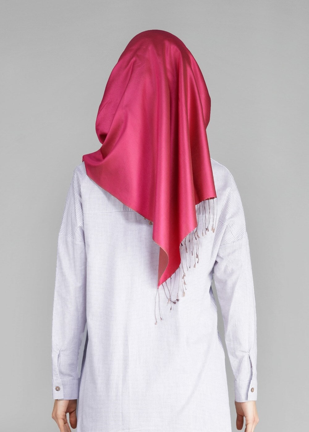 Tesettür giyim BEJ T 66115  Allday-Düğme Detaylı Tesettür Tunik