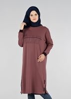 Vêtements hijab BRUN T 73905 Allday-Örme Tesettür  Tunik
