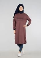 Vêtements hijab BRUN T 73905 Allday-Örme Tesettür  Tunik