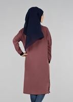 Vêtements hijab BRUN T 73905 Allday-Örme Tesettür  Tunik