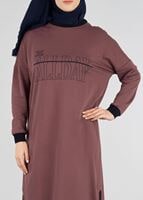 Vêtements hijab BRUN T 73905 Allday-Örme Tesettür  Tunik