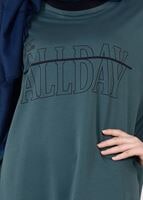 Vêtements hijab VERT T 73905 Allday-Örme Tesettür  Tunik
