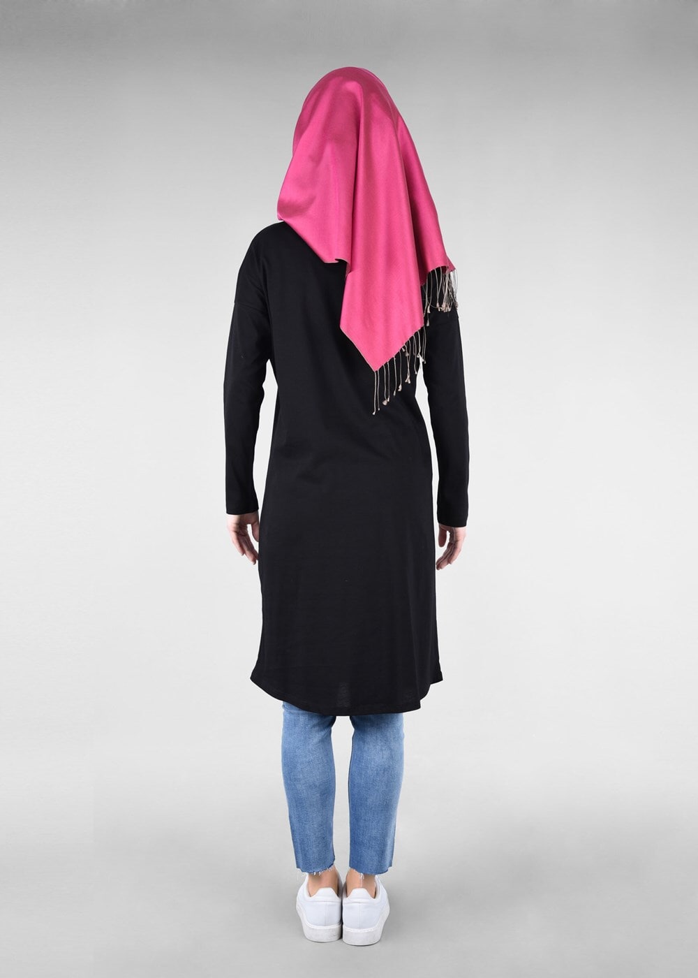 Vêtements hijab NOIR T 88115 Allday-Örme Tesettür Tunik