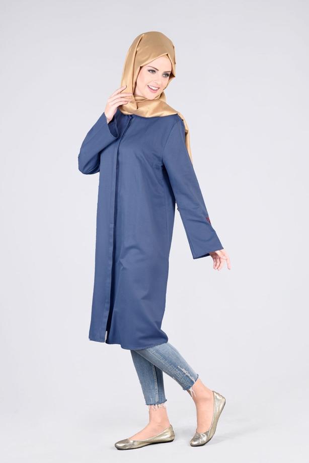 Hijab clothing  T 95115 Allday-Nakışlı Tesettür Tunik - TRENDTESETTÜR