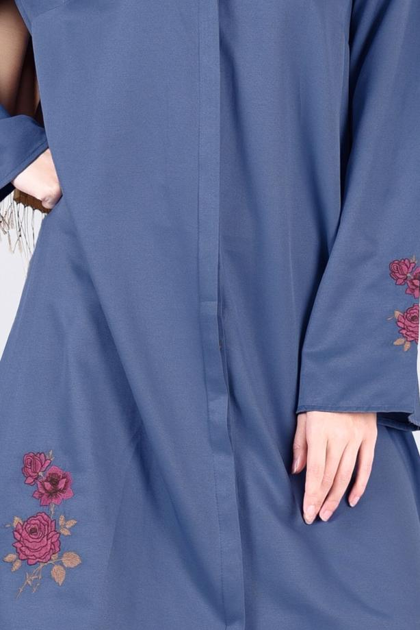 Hijab clothing  T 95115 Allday-Nakışlı Tesettür Tunik - TRENDTESETTÜR