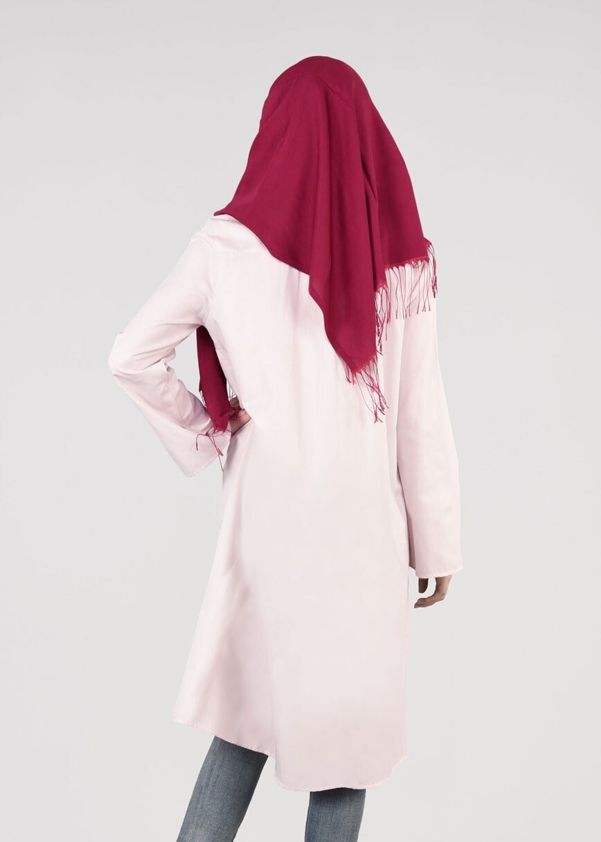 Tesettür giyim PEMBE T 95115 Allday-Nakışlı Tesettür Tunik