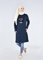 Vêtements hijab BLEU MARINE T 99115 Allday-Örme Tesettür Tunik