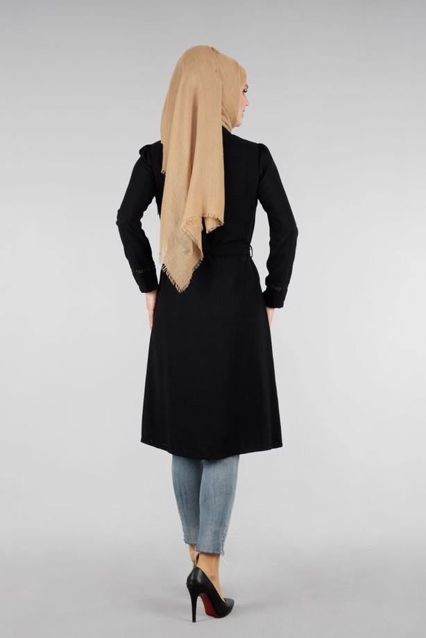 Vêtements hijab  T 0028 Stilife- Güpür Detaylı Tunik - TRENDTESETTÜR
