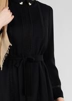 Hijab clothing BLACK T 0028 Stilife- Güpür Detaylı Tunik