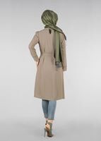 Hijab clothing BEIGE T 0028 Stilife- Güpür Detaylı Tunik