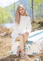 Vêtements hijab CRÈME T 1013 Gürbüz-Erkek Yaka Tunik