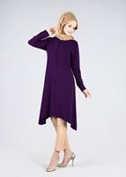 Tesettür giyim MOR T 1025 Önden Düğmeli Hakim Yaka Tesettür Tunik-Pr Collection