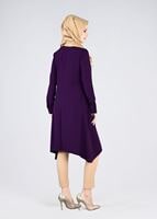 Tesettür giyim MOR T 1025 Önden Düğmeli Hakim Yaka Tesettür Tunik-Pr Collection