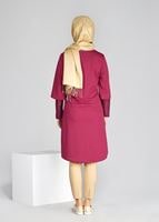 Tesettür giyim MOR T 1041  Dantel Detaylı Tunik-ModaBu