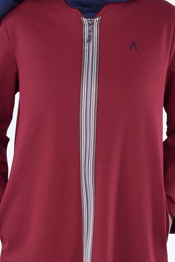 Vêtements hijab  T 1709 Allday-Fermuar Detaylı Tesettür Tunik - TRENDTESETTÜR