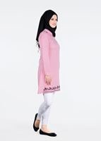 Vêtements hijab POUDRE T 1994 Yılmazlar-Çiçek Desenli  Tunik