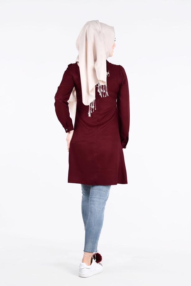 Vêtements hijab  T 1994 Yılmazlar-Çiçek Desenli  Tunik - TRENDTESETTÜR