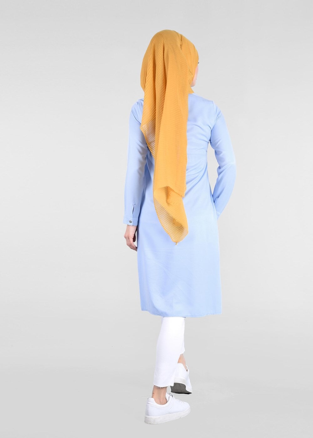 Vêtements hijab BLEU T 2000 Etnik Desenli Tunik-Yılmazlar