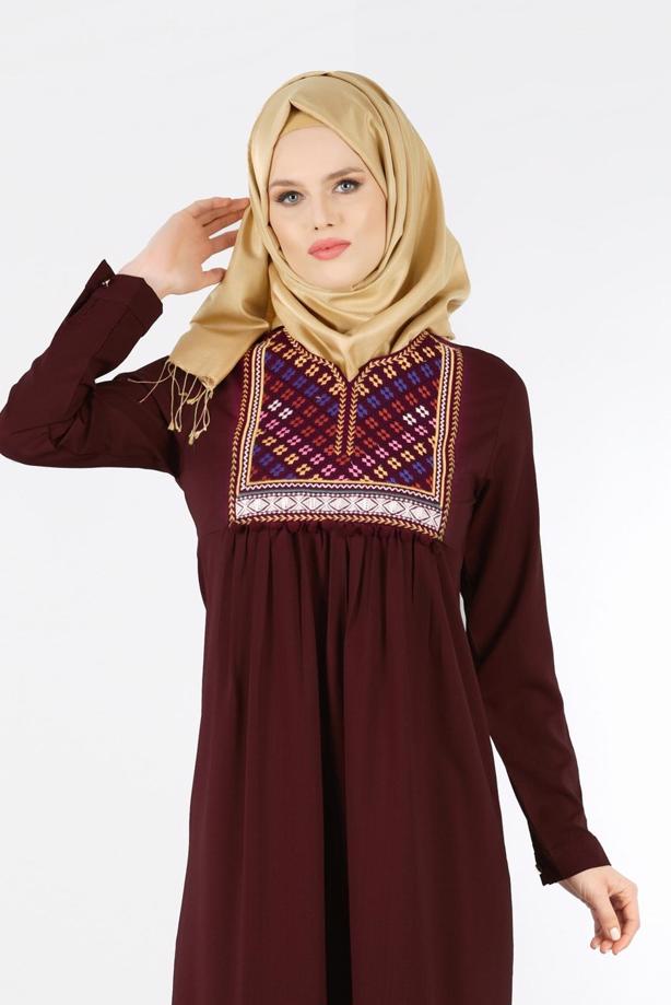 Vêtements hijab  T 2000 Etnik Desenli Tunik-Yılmazlar - TRENDTESETTÜR