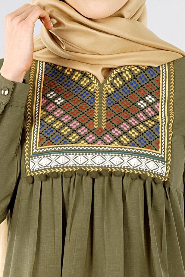Vêtements hijab  T 2000 Etnik Desenli Tunik-Yılmazlar - TRENDTESETTÜR