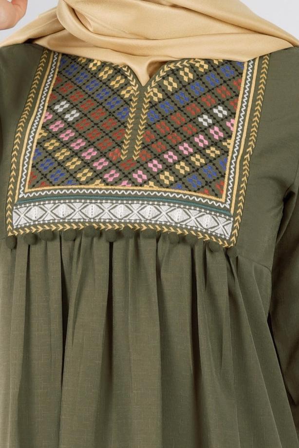 Vêtements hijab  T 2000 Etnik Desenli Tunik-Yılmazlar - TRENDTESETTÜR