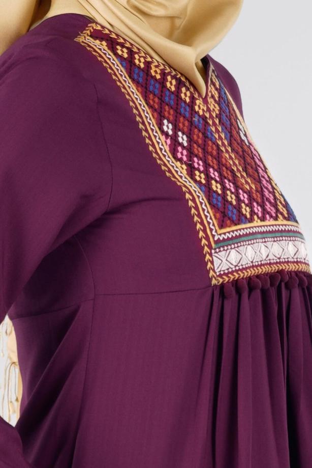 Vêtements hijab  T 2000 Etnik Desenli Tunik-Yılmazlar - TRENDTESETTÜR