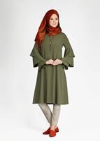 Tesettür giyim HAKİ T 2625 Fırfırlı Tunik-Pr Collection